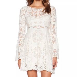 Free People Lace Lovers Folk Song Dress
